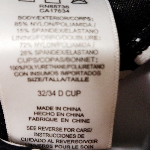 Coco Reef Black White Polka Dot Bikini Top 32D 34D - Picture 5 of 5